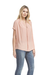 Sslv Shirred Blouse | French Coral