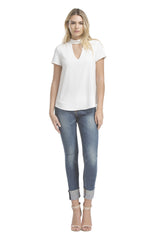 Sslv Wide Tab Signature Blouse | Ivory