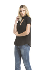 Sslv Wide Tab Signature Blouse | Black