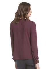 Chiffon Layover Blouse | Dark Orchid