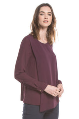 Chiffon Layover Blouse | Dark Orchid