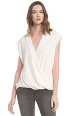 S/S Twist Front Blouse | Ivory