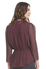 Apron Blouse | Dark Orchid