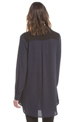 Relaxed Collar Tunic | Navy