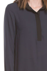 Relaxed Collar Tunic | Navy