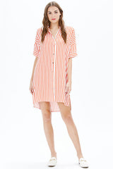 DAISY SHIRT DRESS | RED