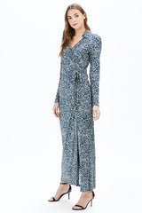 JANE L/S MAXI DRESS | NAVY