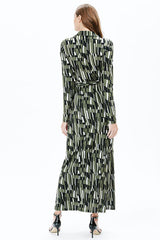 AMY L/S MAXI DRESS | OLIVE