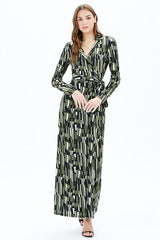 AMY L/S MAXI DRESS | OLIVE