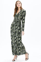 AMY L/S MAXI DRESS | OLIVE