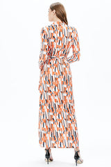 AMY L/S MAXI DRESS | ORANGE