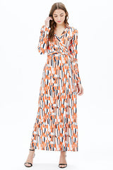 AMY L/S MAXI DRESS | ORANGE