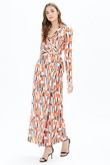 AMY L/S MAXI DRESS | ORANGE