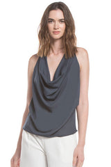 Cowl Keyhole Halter | Ink