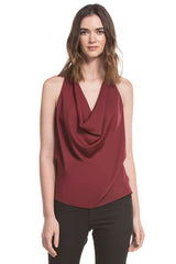 Cowl Keyhole Halter | Wine