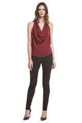 Cowl Keyhole Halter | Wine