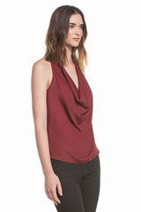 Cowl Keyhole Halter | Wine