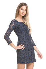 Jackie Lace Dress | Navy