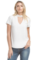 Sslv Wide Tab Signature Blouse | Ivory