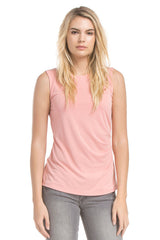 Slvless Pleats Top | Ash Coral