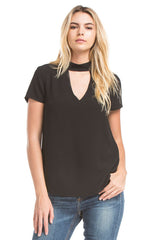 Sslv Wide Tab Signature Blouse | Black