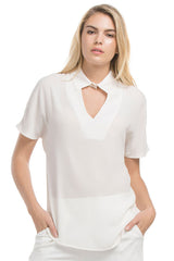 Unique Collared Blouse | Ivory