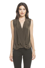 Signature Tie Sleeveless | Olive