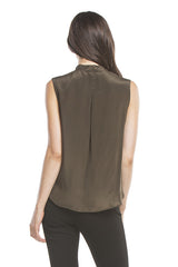 Signature Tie Sleeveless | Olive