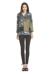 Mika Shirt | Emerald Geo Brush