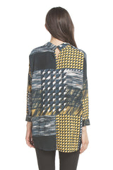 Mika Shirt | Emerald Geo Brush