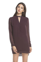 Signature Shirt Dress | Eggplant