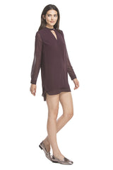 Signature Shirt Dress | Eggplant