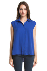 Cara Shirt | Cobalt