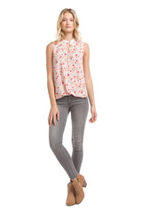 Signature Sleeveless | Wht Floral P