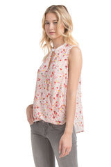 Signature Sleeveless | Wht Floral P