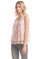 Hailey Tank | Wht Floral P